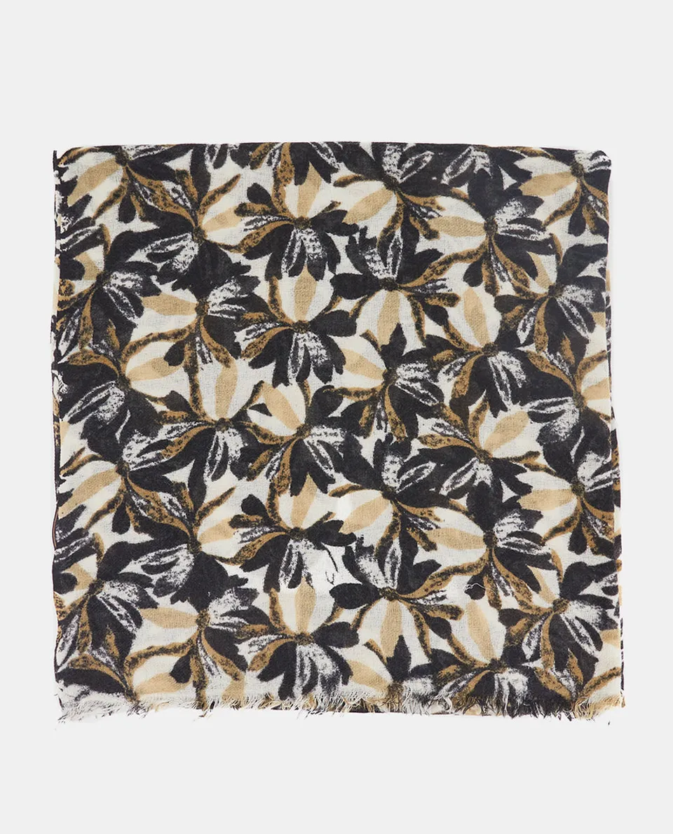 abbacino-pa-uelo-lana-estampado-floral-negro image 1