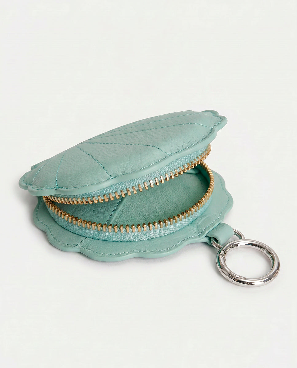 abbacino-llavero-charm-concha-piel-turquesa image 3