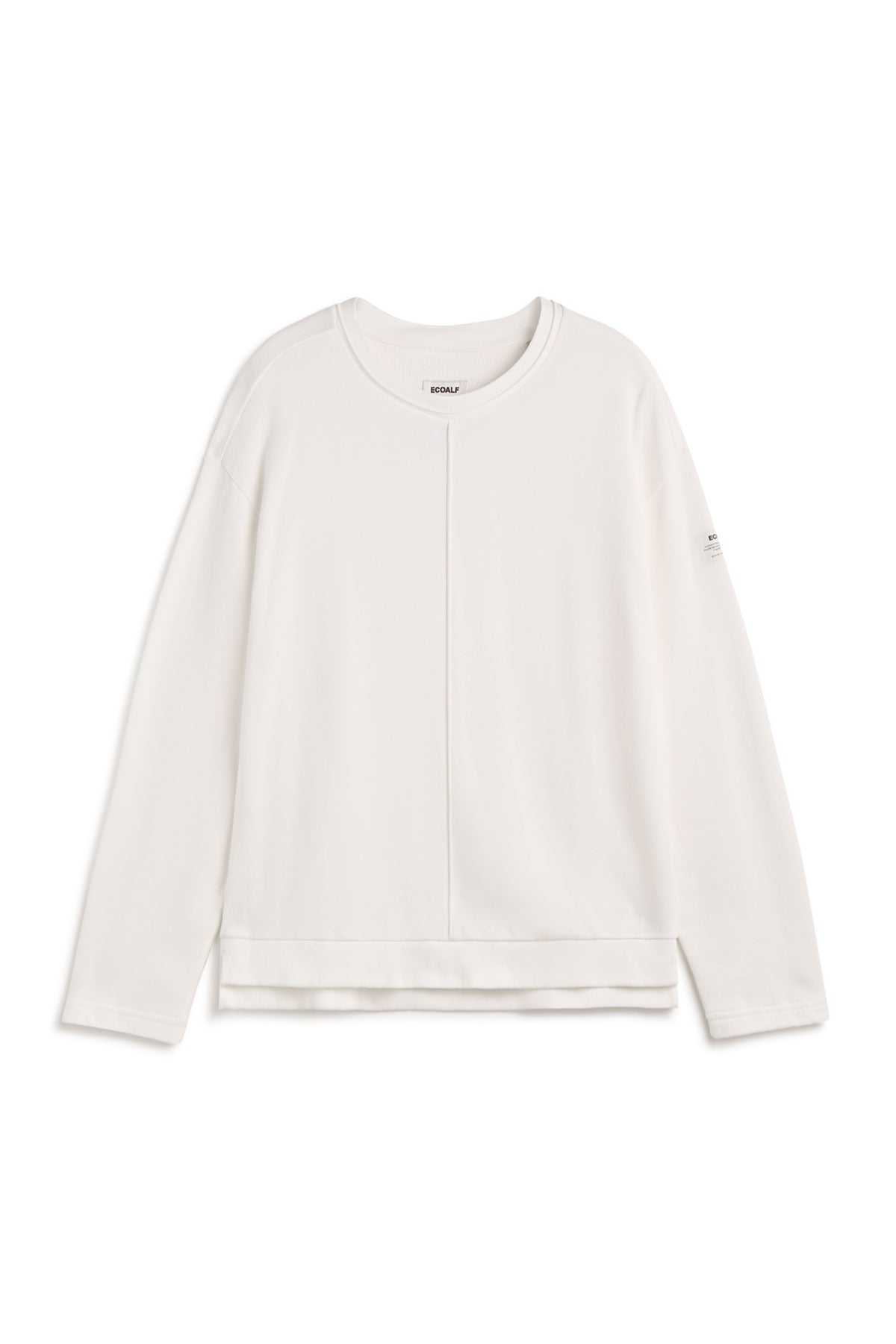 ecoalf-sudadera-ankara-blanca-de-mujer-oversize-50-algod-n-reciclado-vegana image 5