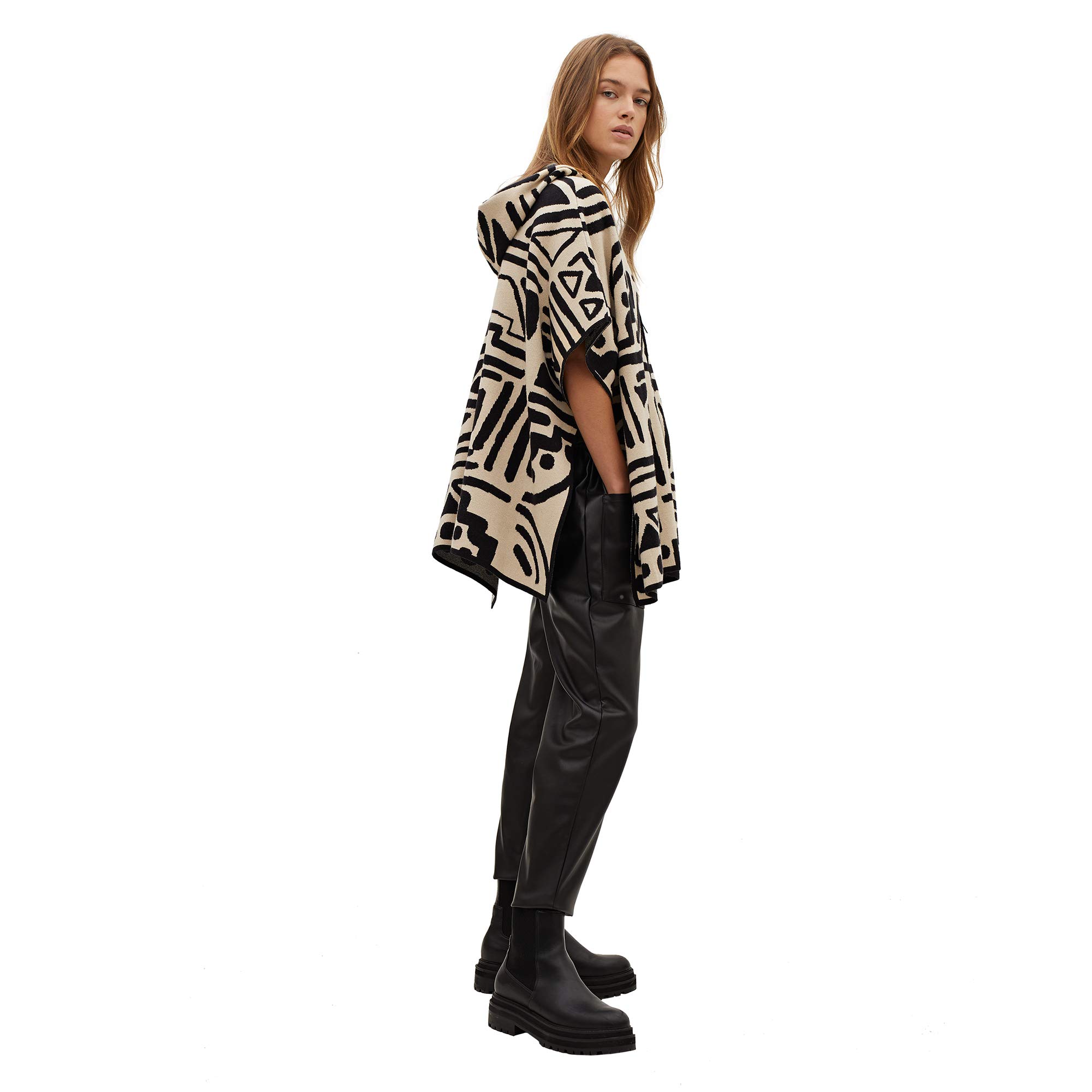 parfois-poncho-de-punto-estampado-mujer-cl-sico image 2