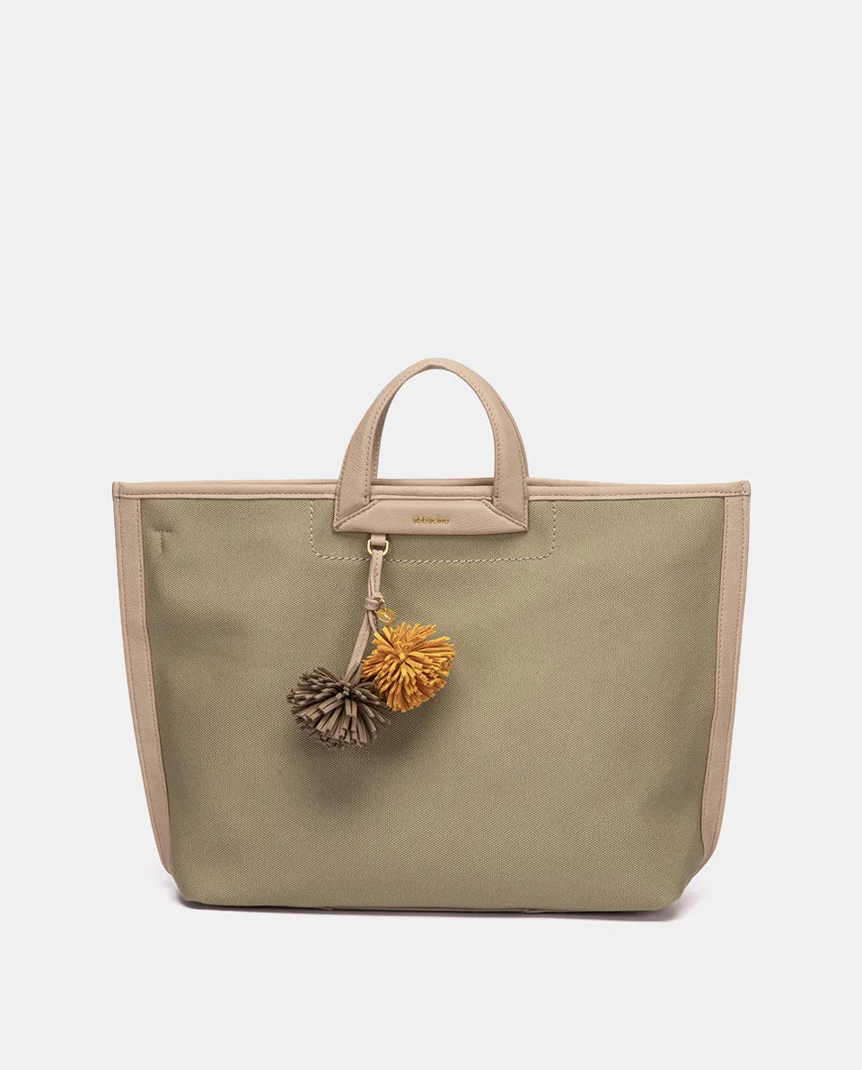 abbacino-bolso-shopper-verde-en-materiales-reciclados image 1