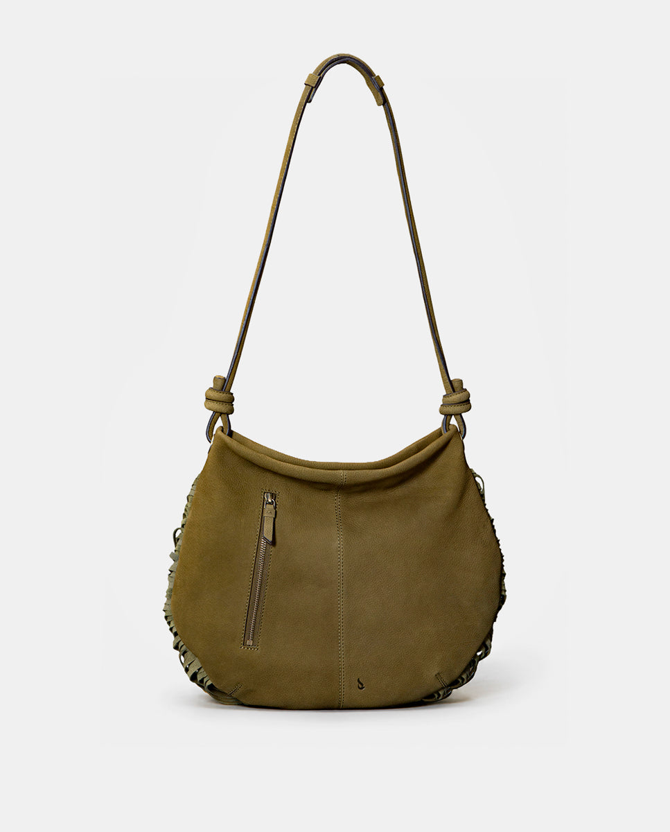 abbacino-bolso-de-hombro-en-piel-verde-con-flecos image 3