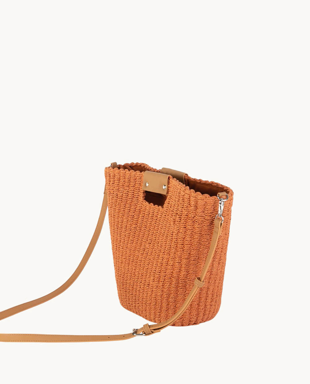 kbas-bolso-de-mano-de-fibra-natural-con-cremallera-color-teja-37x16x28-cm image 2