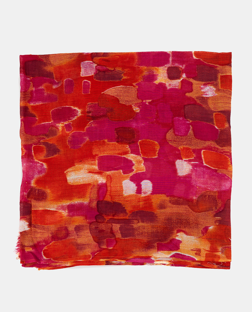 abbacino-pa-uelo-de-viscosa-estampado-abstracto-fucsia image 1