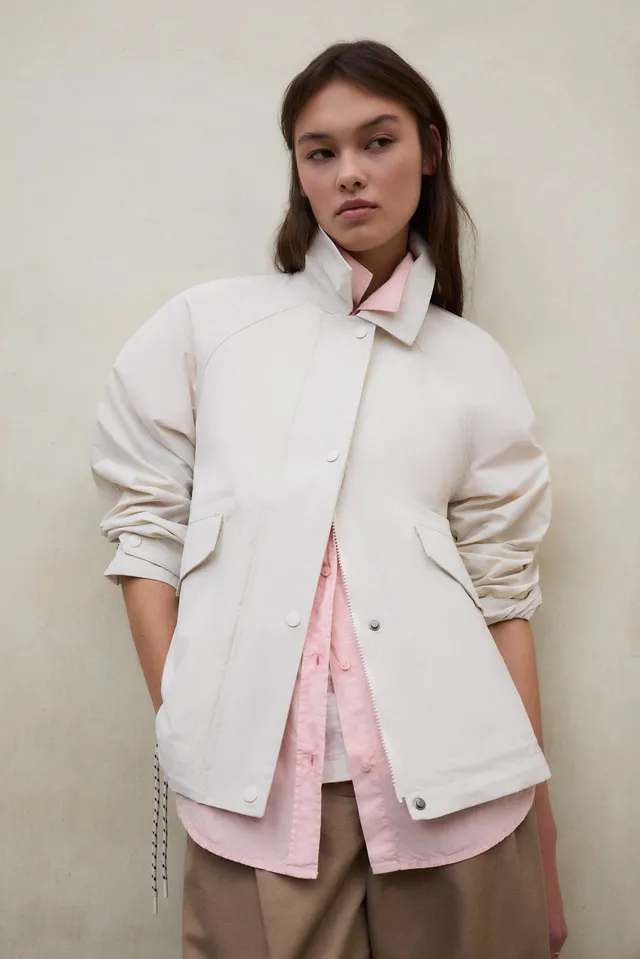 chaqueta-ecoalf-major-blanca-de-mujer-poliamida-reciclada-fit-relajado-largo-a-l image 1