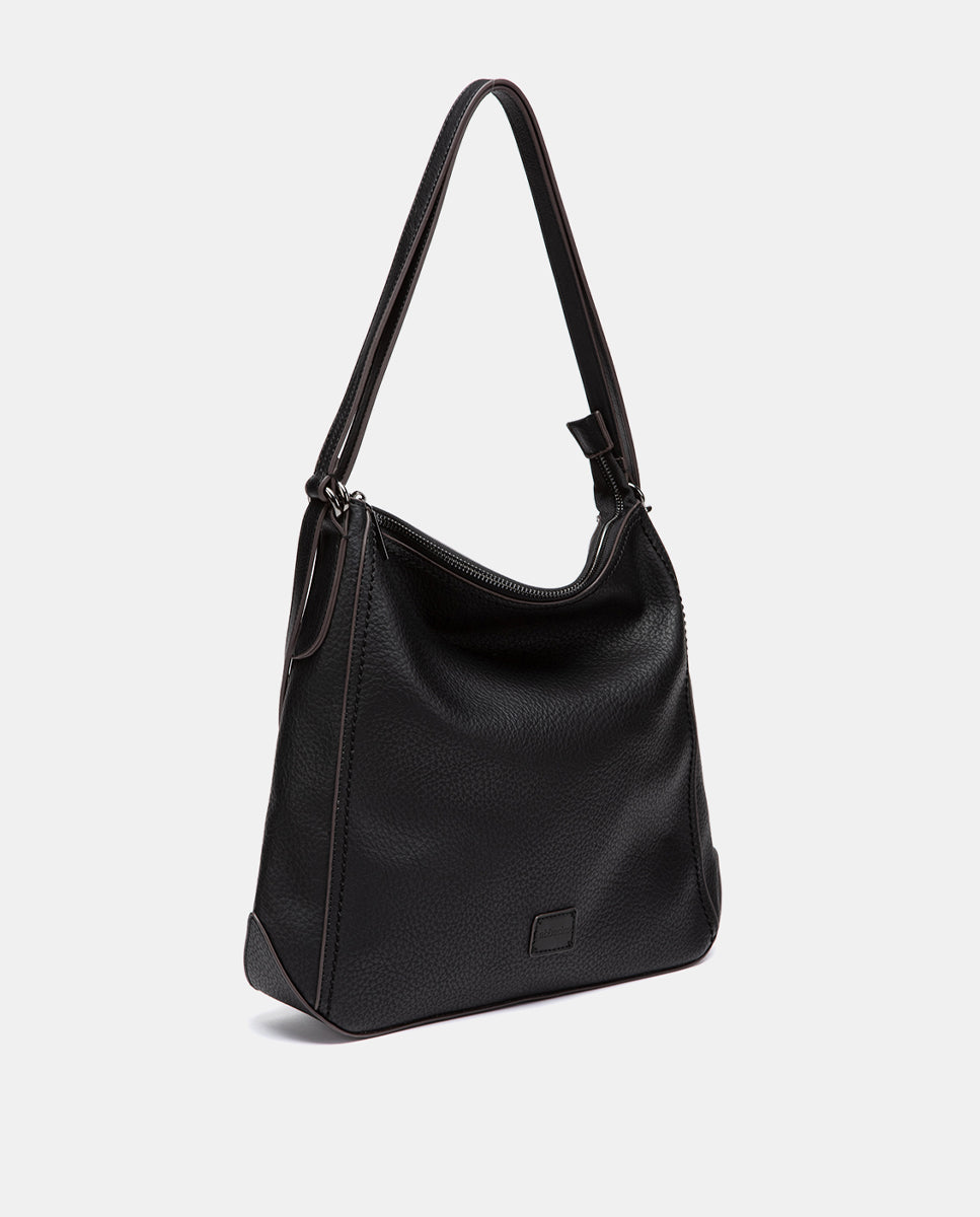 abbacino-bolso-multifuncional-negro-en-materiales-reciclados-convertible-a-mochi image 2