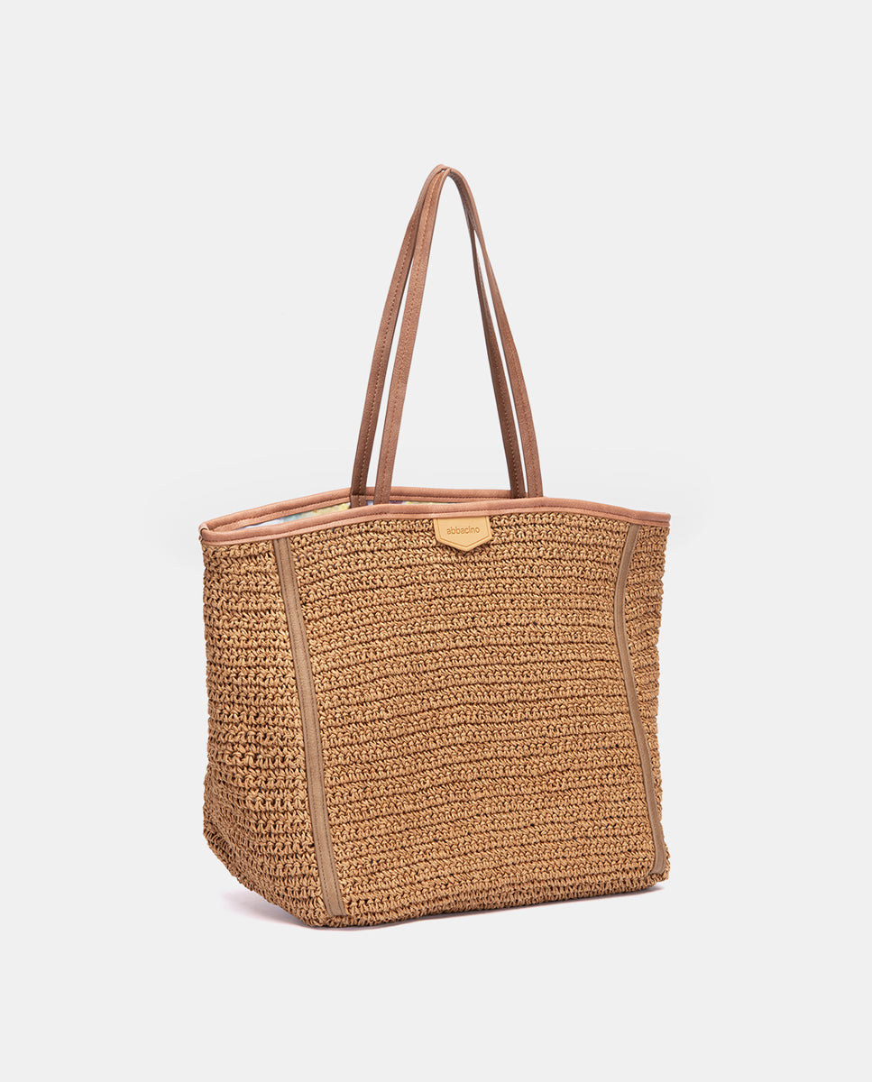 abbacino-capazo-shopper-de-rafia-camel image 2