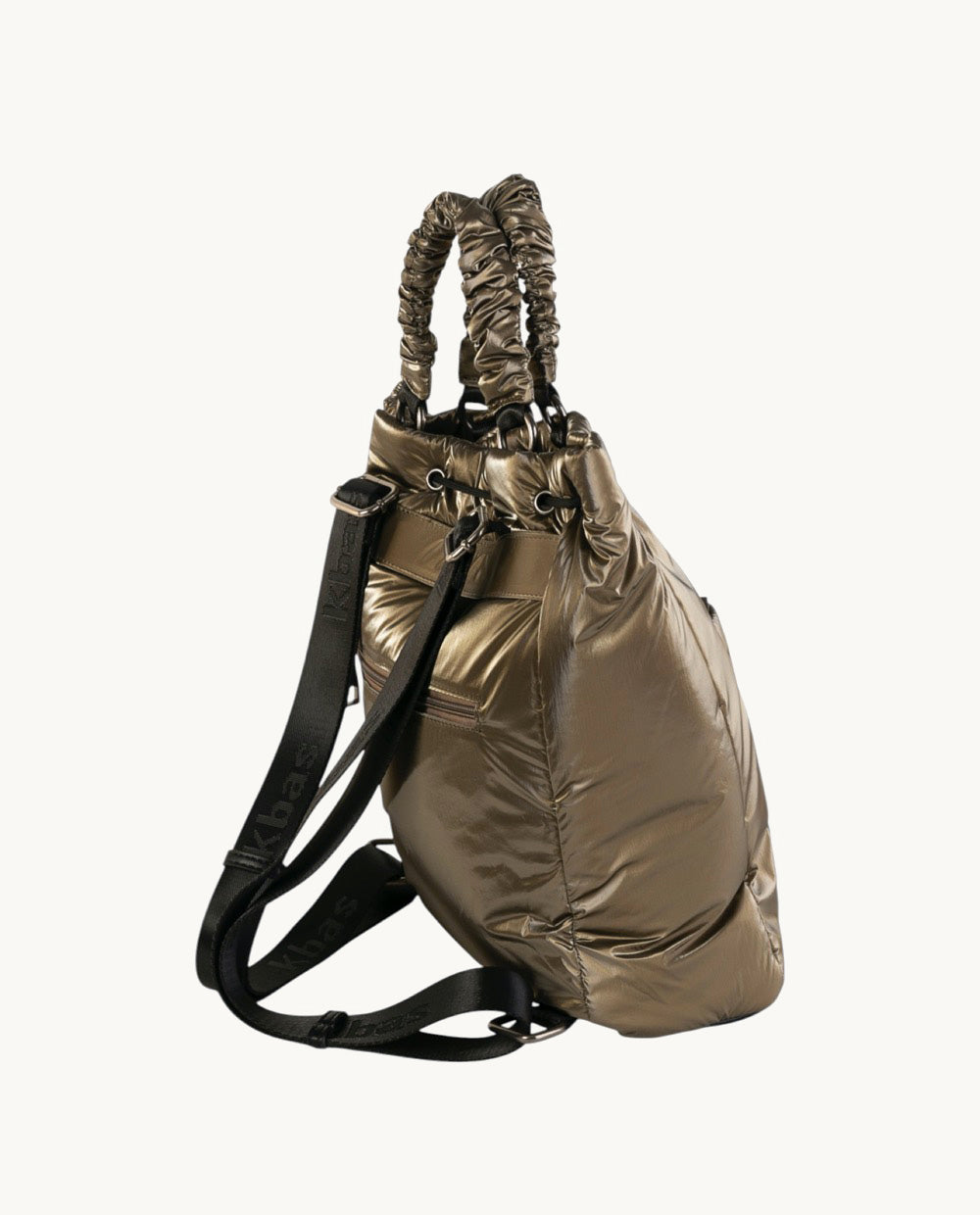 mochila-de-nylon-metalizado-kbas-color-kaki-28x13x33-cm image 2