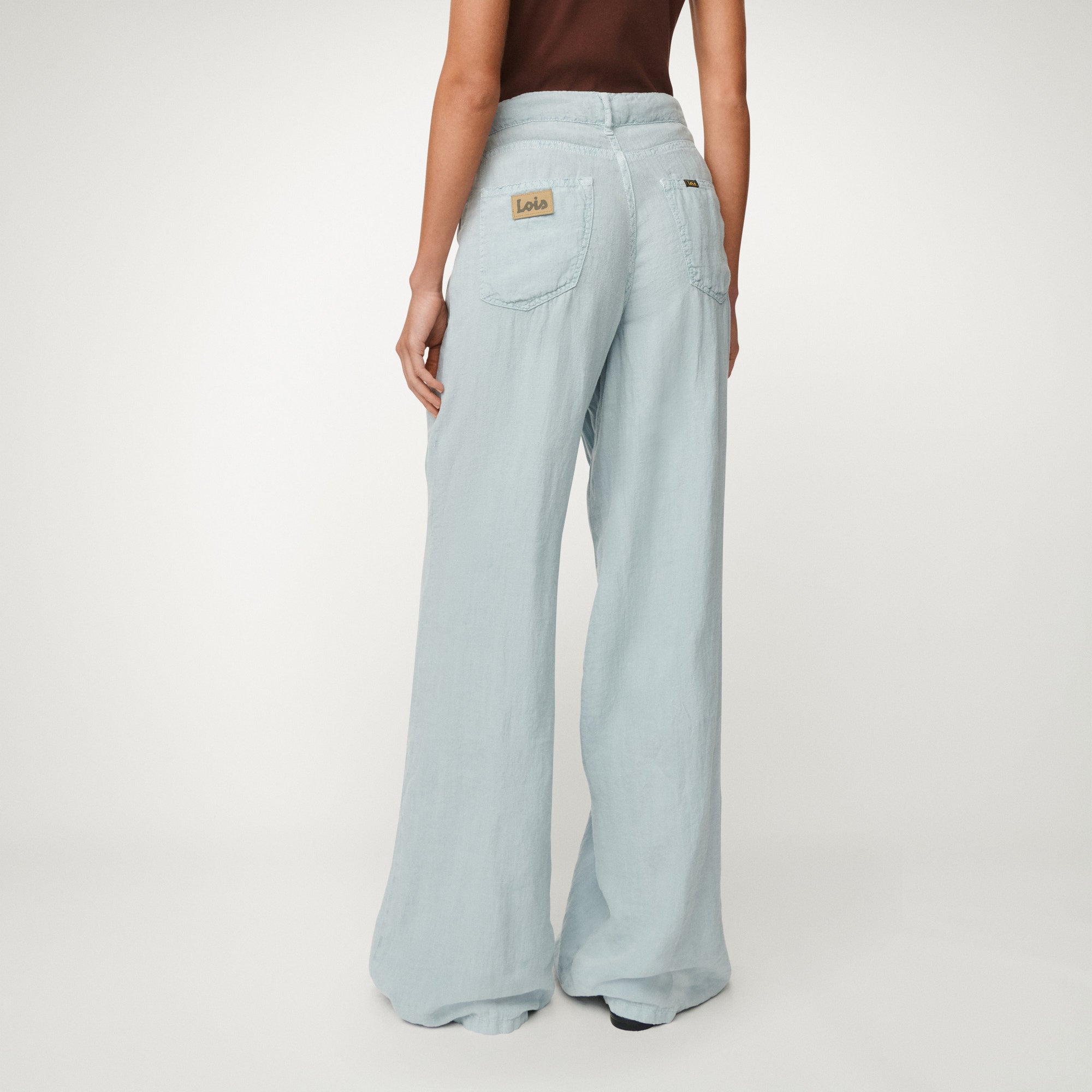 lois-marlene-pantal-n-100-lino-azul-perla image 3