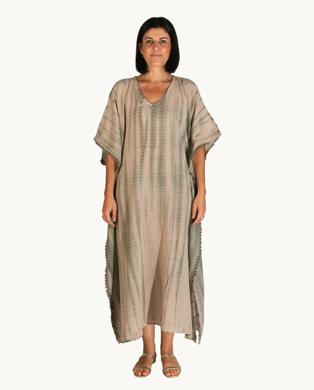 kbas-caft-n-de-algod-n-talla-nica-verde-ligero-y-fluido image 1