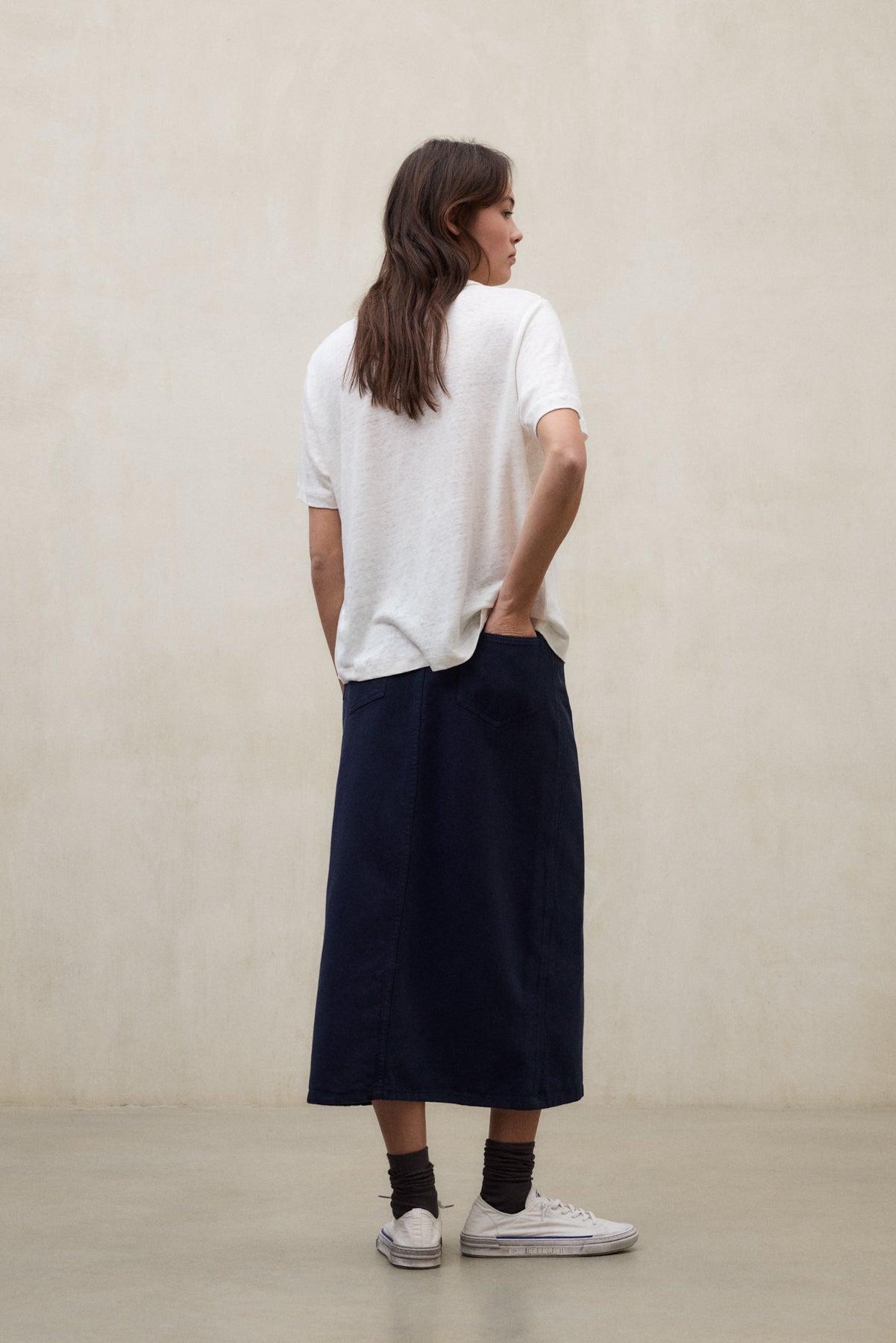 falda-ecoalf-emi-azul-marino-de-algod-n-regenerativo-para-mujer image 3