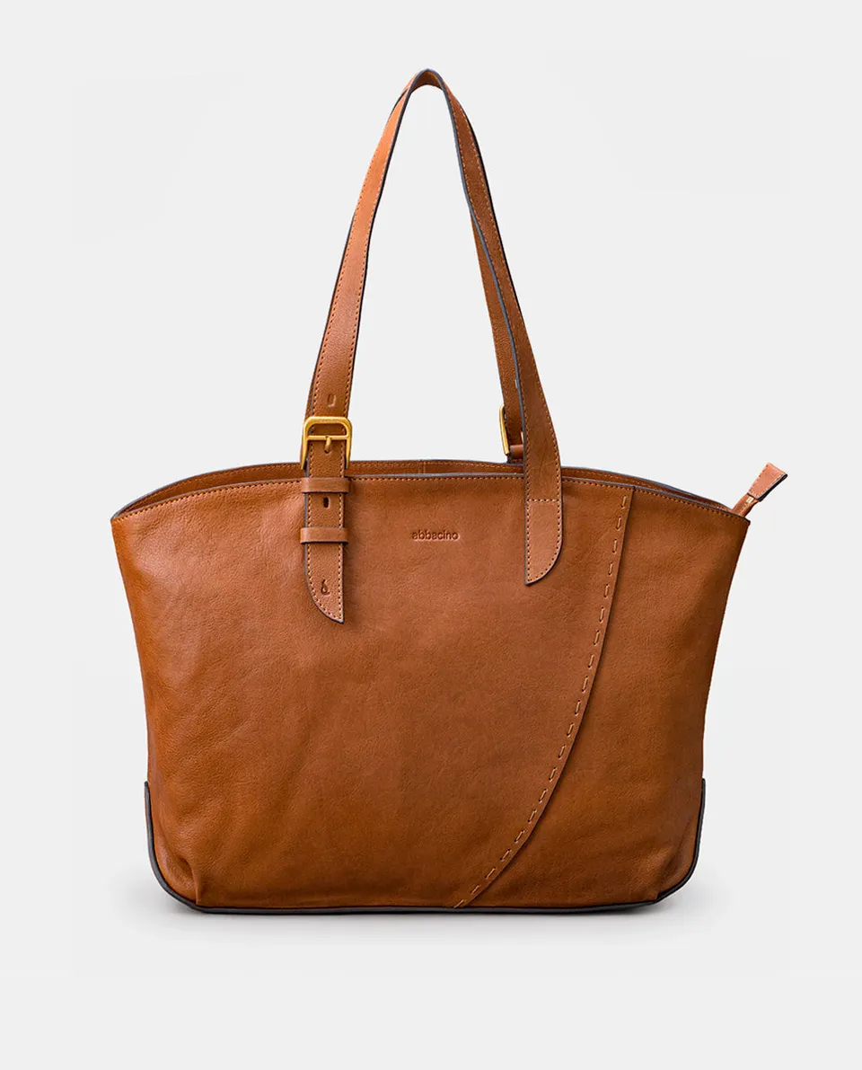 abbacino-bolso-shopper-piel-cognac-premium image 1