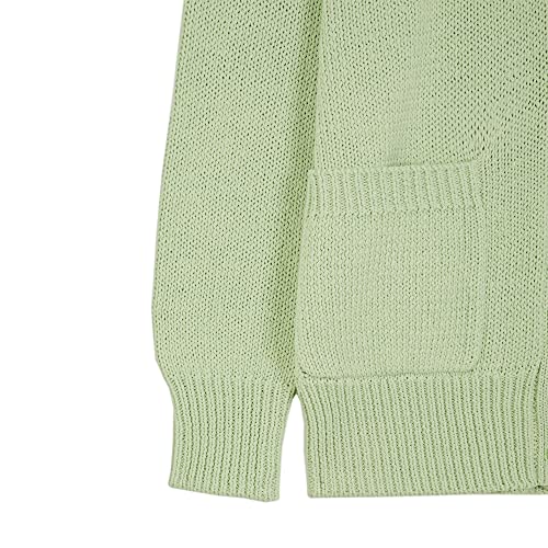 parfois-chaqueta-de-punto-cuello-pico-verde-claro-mujer image 7