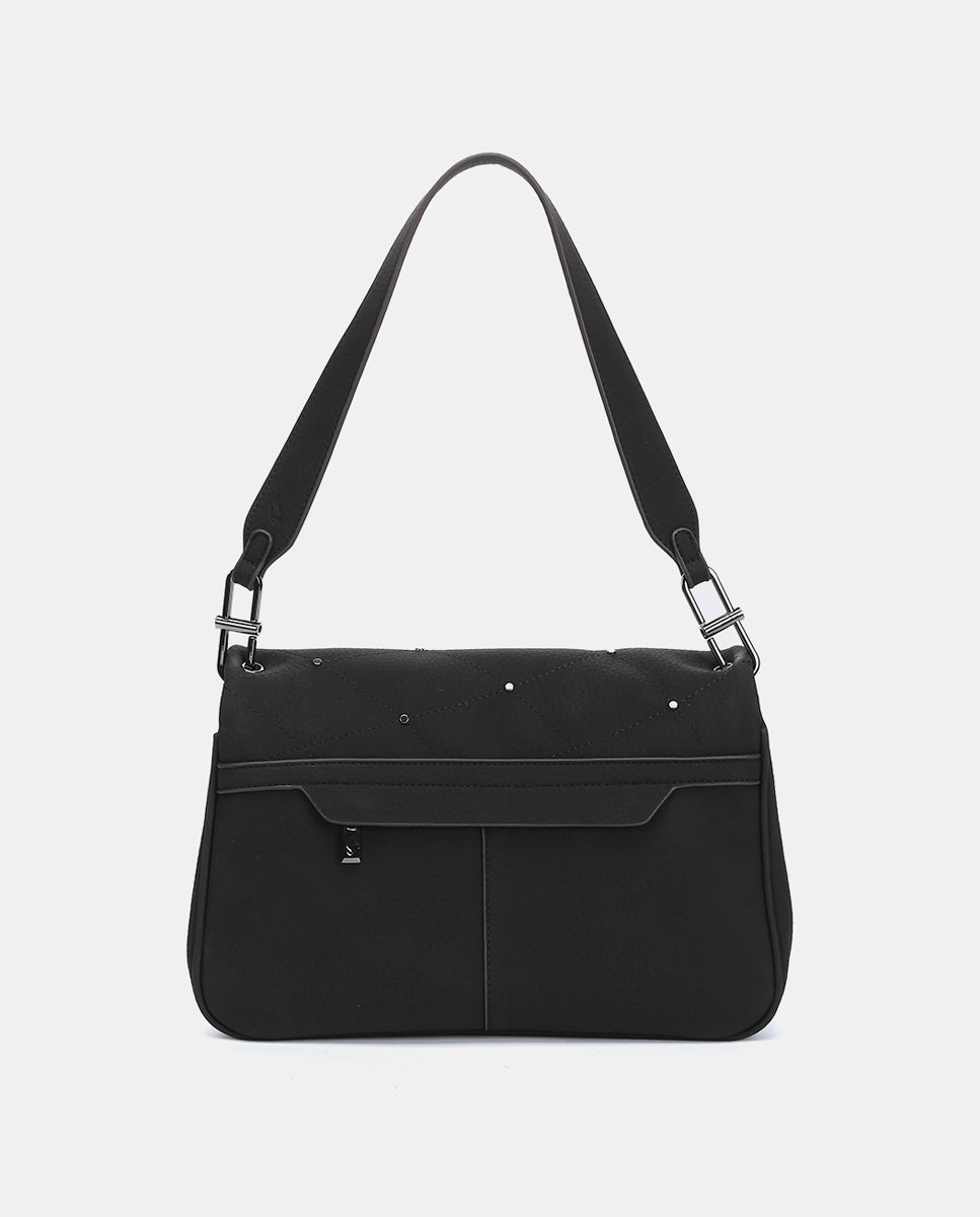 abbacino-bolso-de-hombro-materiales-reciclados-negro image 3