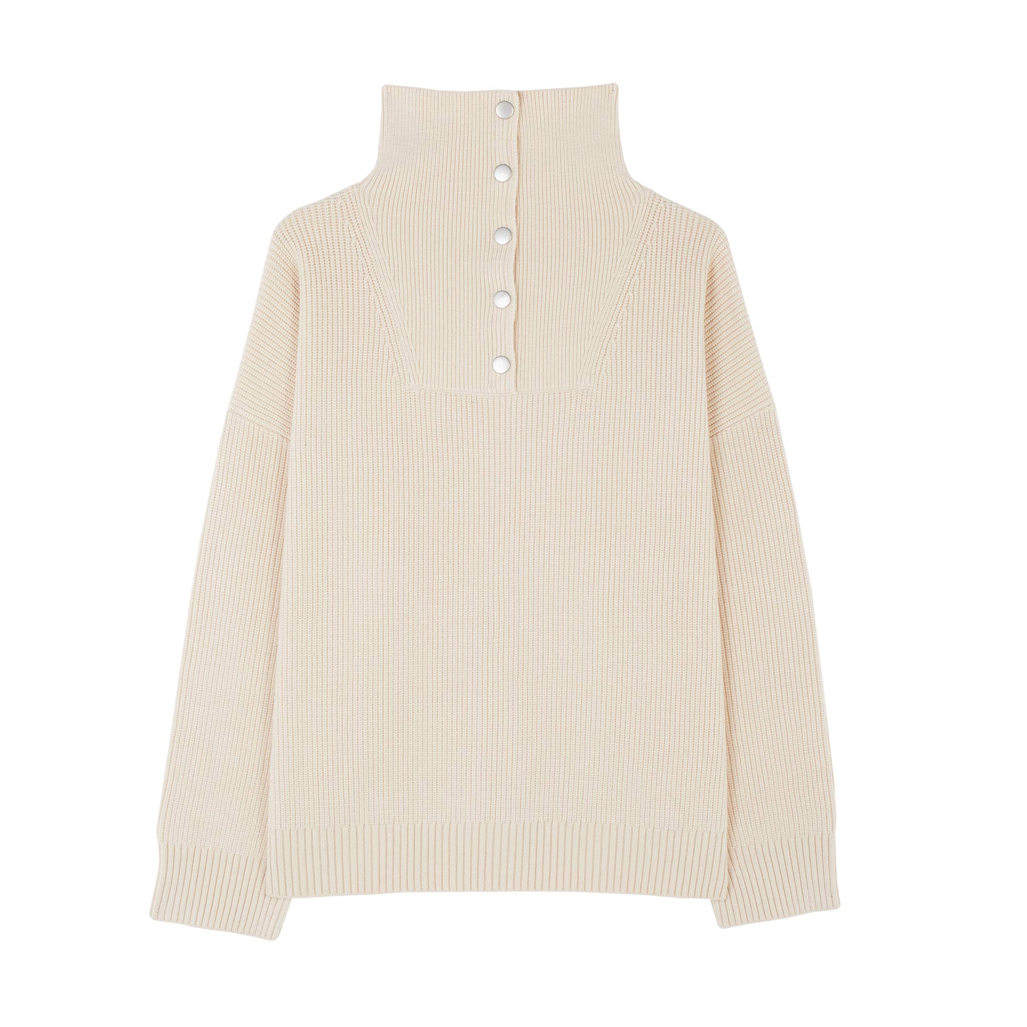 parfois-jersey-de-punto-cuello-alto-con-botones-mujer image 1