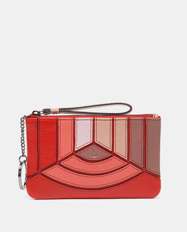 abbacino-monedero-rojo-de-piel-patchwork-geom-trico-con-asa image 1