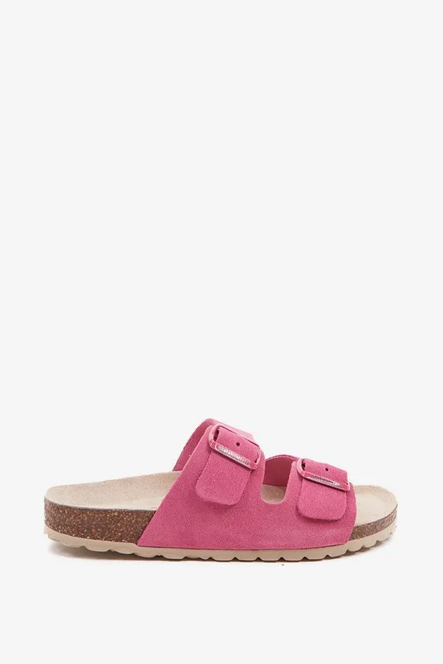 abbacino-sandalia-plana-bio-serraje-fucsia-hebillas-mujer image 1