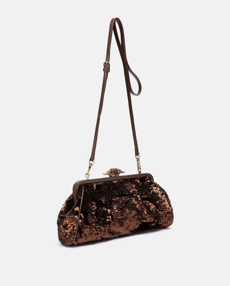 abbacino-bolso-fiesta-lentejuelas-marr-n-vintage-boquilla image 4