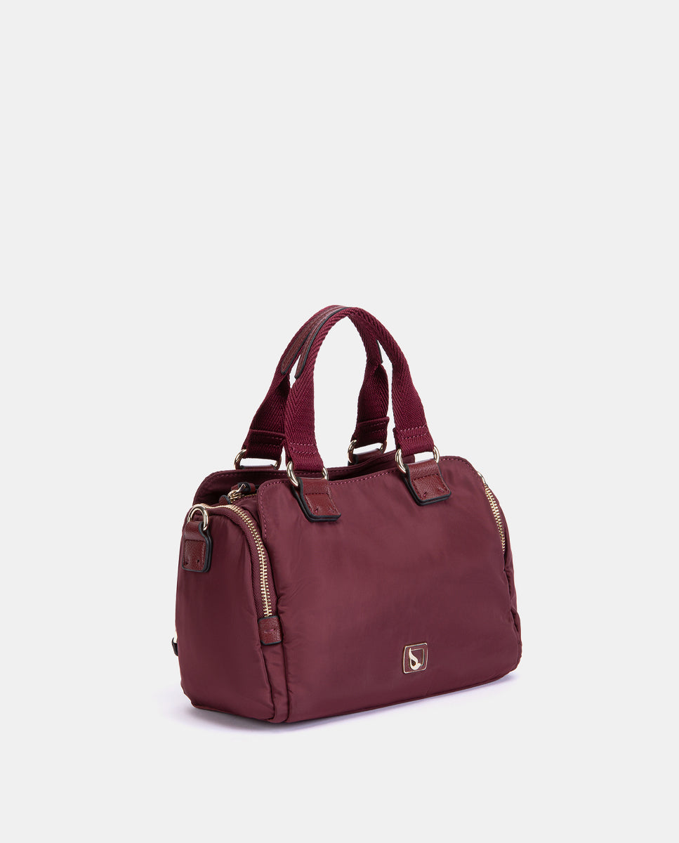 abbacino-bolso-de-mano-burdeos-en-materiales-reciclados image 2