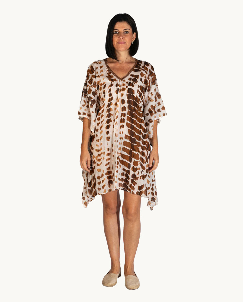 kurta-de-algod-n-kbas-talla-nica-color-marr-n image 1