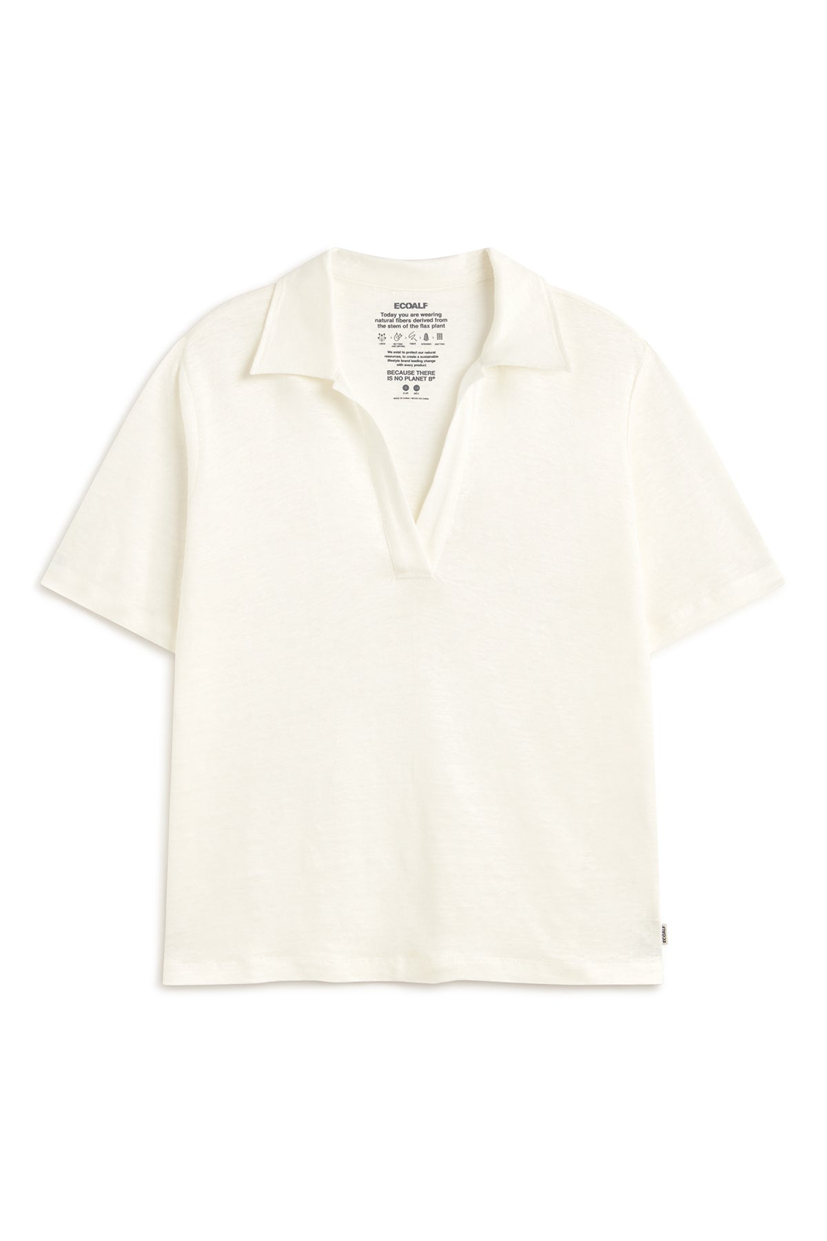 camiseta-ecoalf-troms-blanca-de-lino-para-mujer image 5