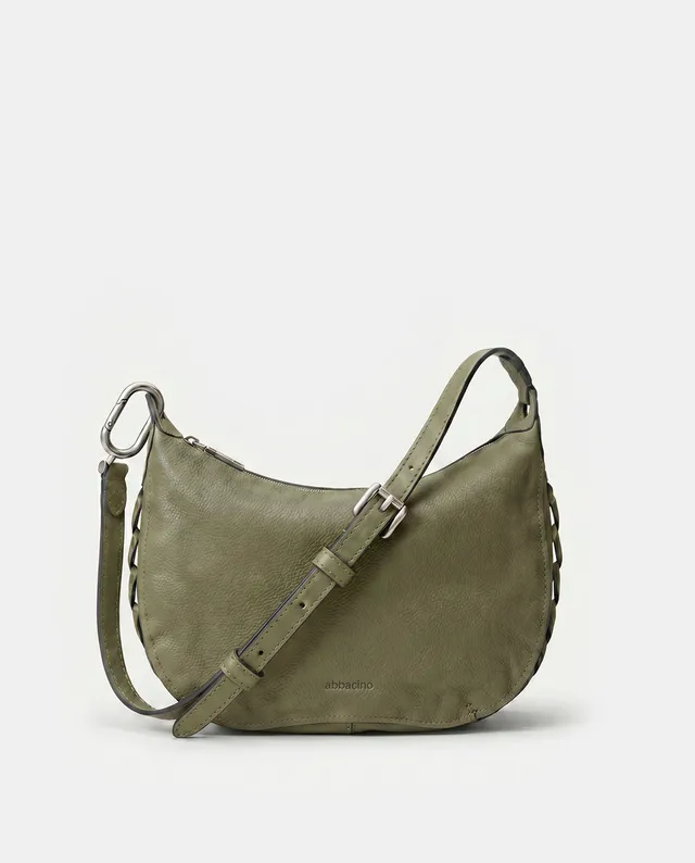 bandolera-abbacino-lua-en-nobuck-verde-con-trenzado-lateral image 1