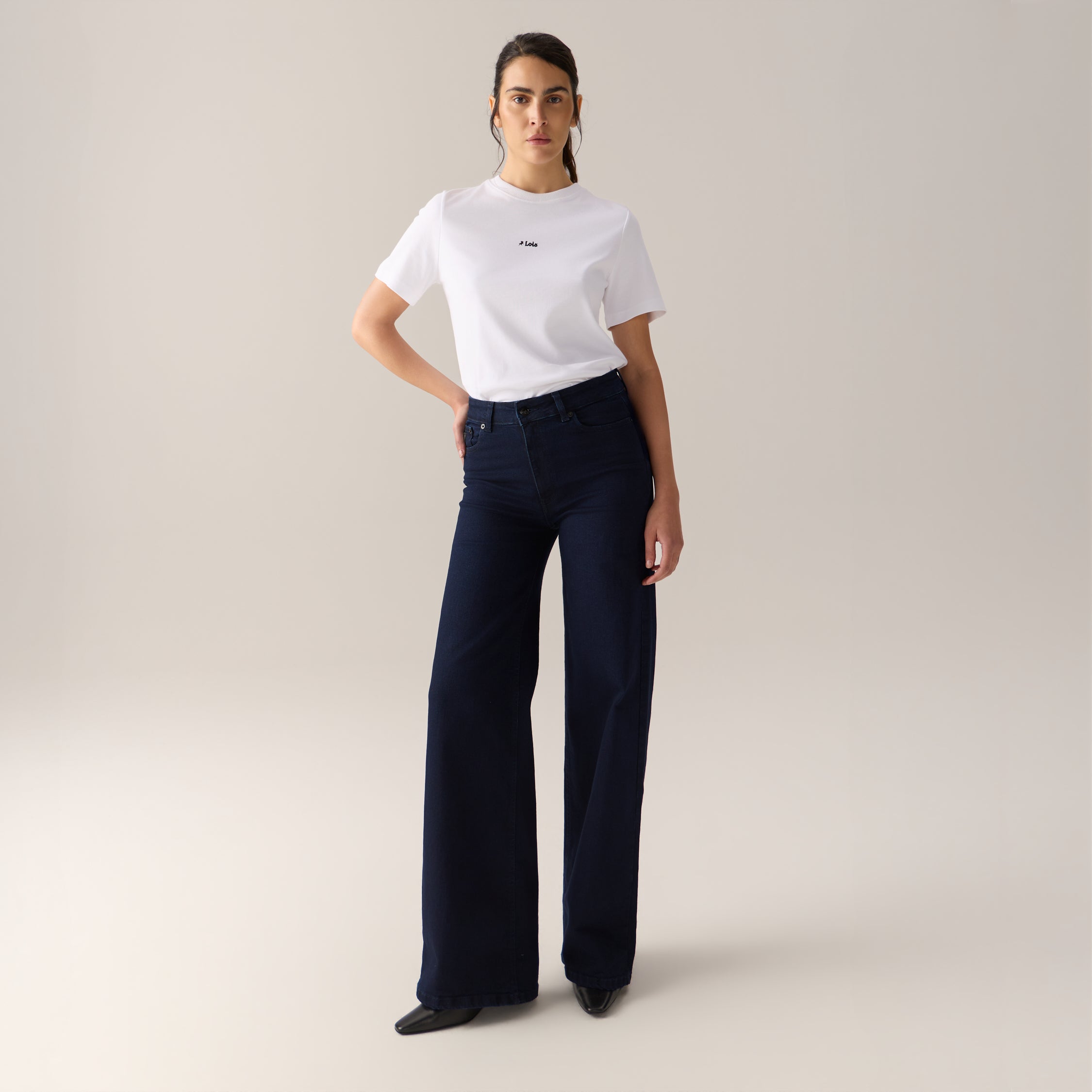 lois-palazzo-pantal-n-de-mujer-tiro-alto-largo-l30-acabado-rinse-tallas-24-30 image 1