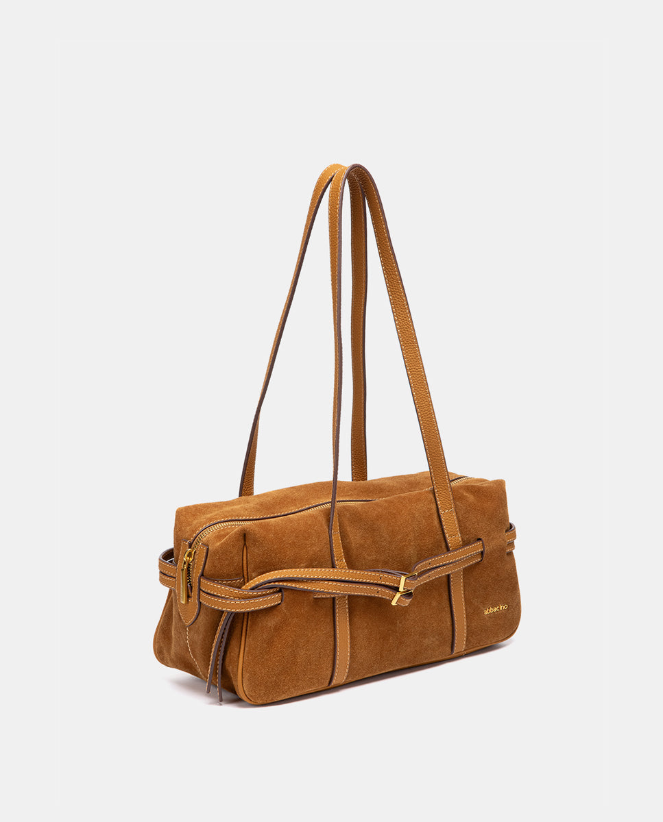 abbacino-bolso-hombro-serraje-cognac-cremallera image 2