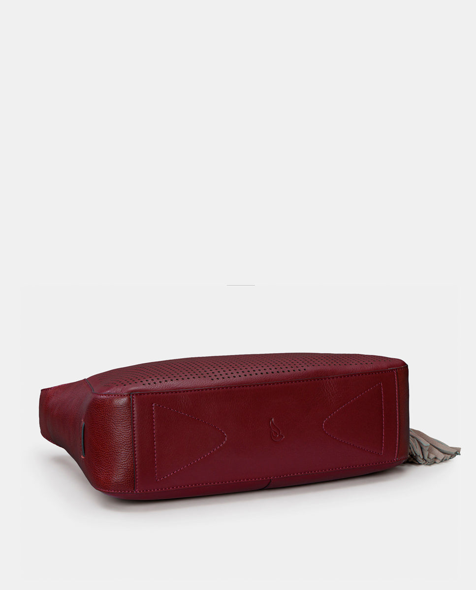 abbacino-bolso-de-hombro-en-piel-troquelada-burdeos image 5