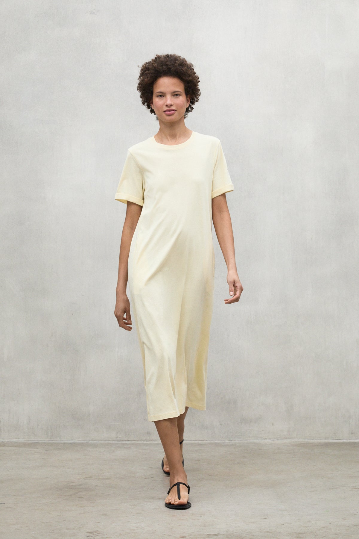 vestido-ecoalf-argento-amarillo-de-algod-n-org-nico-y-reciclado-para-mujer image 1