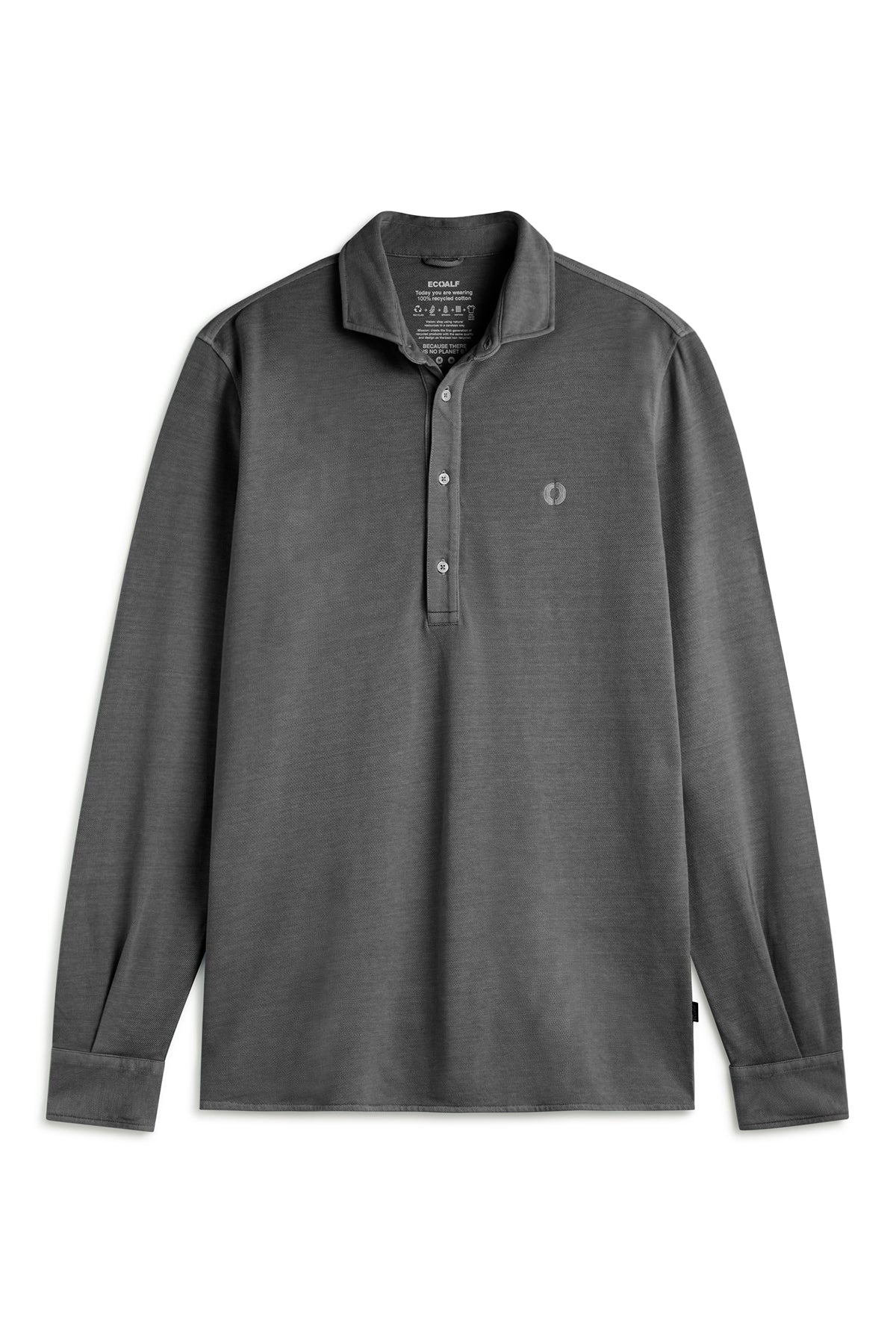 camisa-ecoalf-pol-pique-gris-oscuro-de-algod-n-reciclado-para-hombre image 6