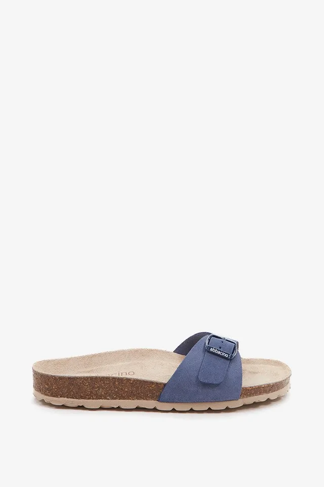 abbacino-sandalia-plana-mujer-hebilla-piel-azul image 1