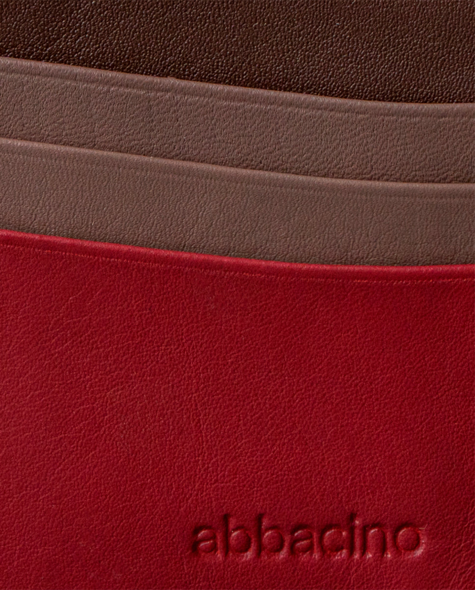 abbacino-tarjetero-mujer-piel-rojo-con-monedero image 6