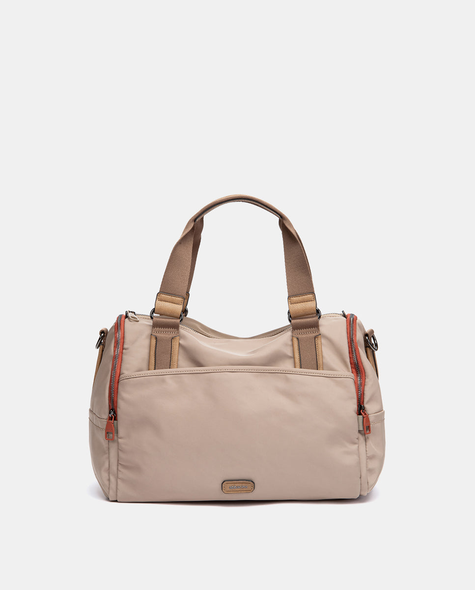 abbacino-bolso-de-viaje-reciclado-beige-deportivo image 1