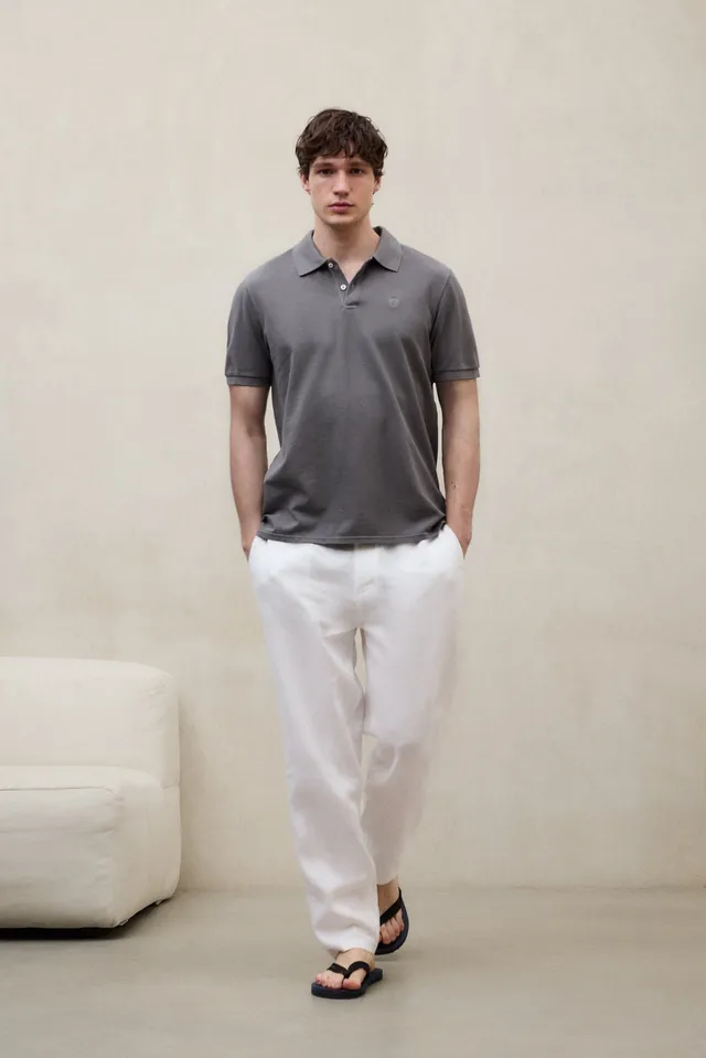 polo-ecoalf-tedan-de-piqu-en-algod-n-reciclado-color-marr-n-hombre-fit-regular image 1