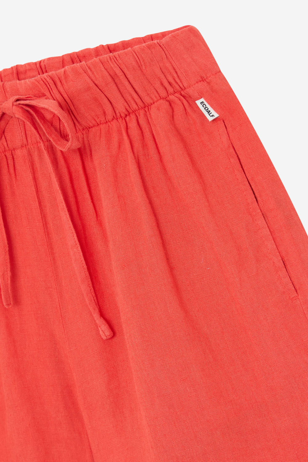 short-ecoalf-eras-naranja-de-lino-para-mujer image 3