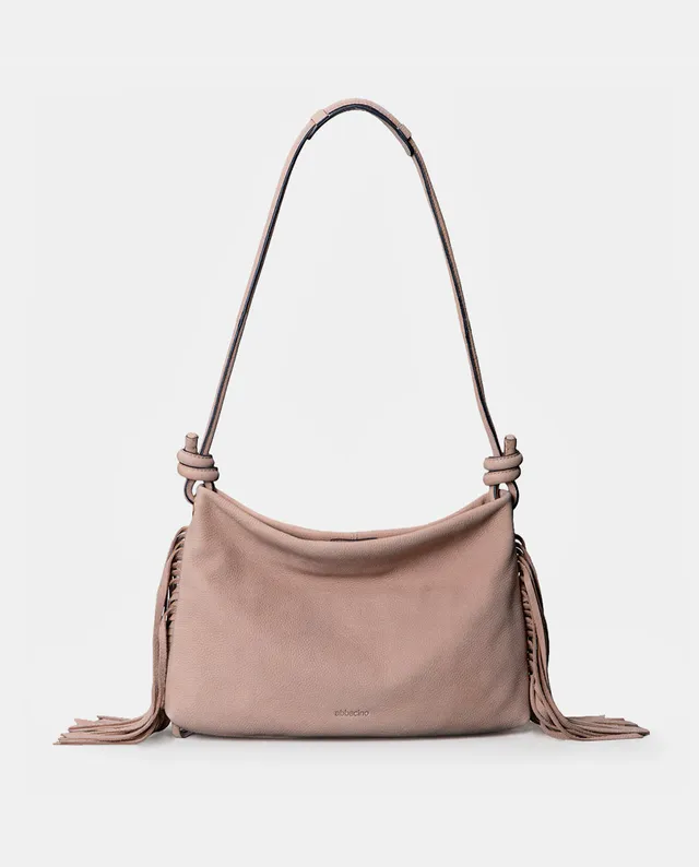 bolso-de-hombro-abbacino-en-piel-con-flecos-beige image 1