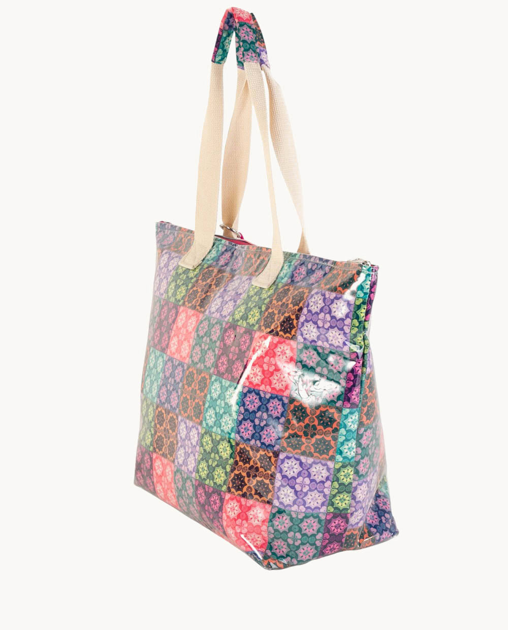 bolso-de-playa-lona-plastificada-kbas-cremallera-dise-o-tnico-50-de-descuento image 2
