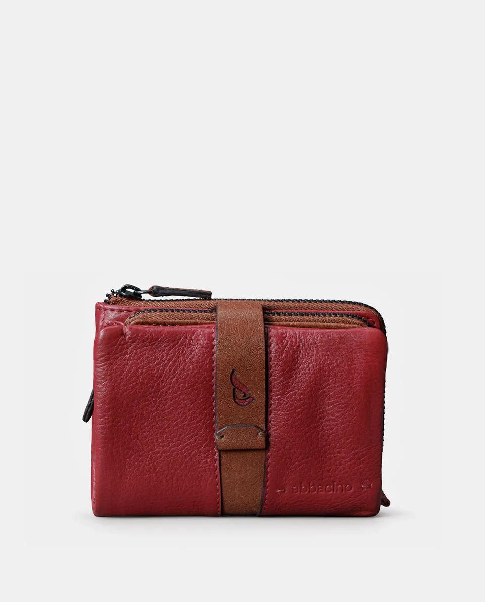 abbacino-cartera-peque-a-piel-roja-mujer image 1