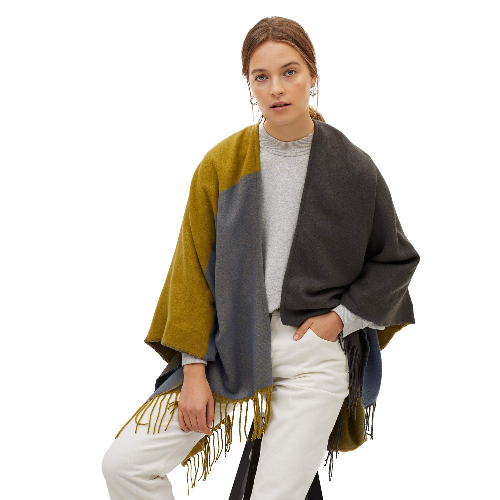 parfois-poncho-con-estampado-de-colores-mujer image 3