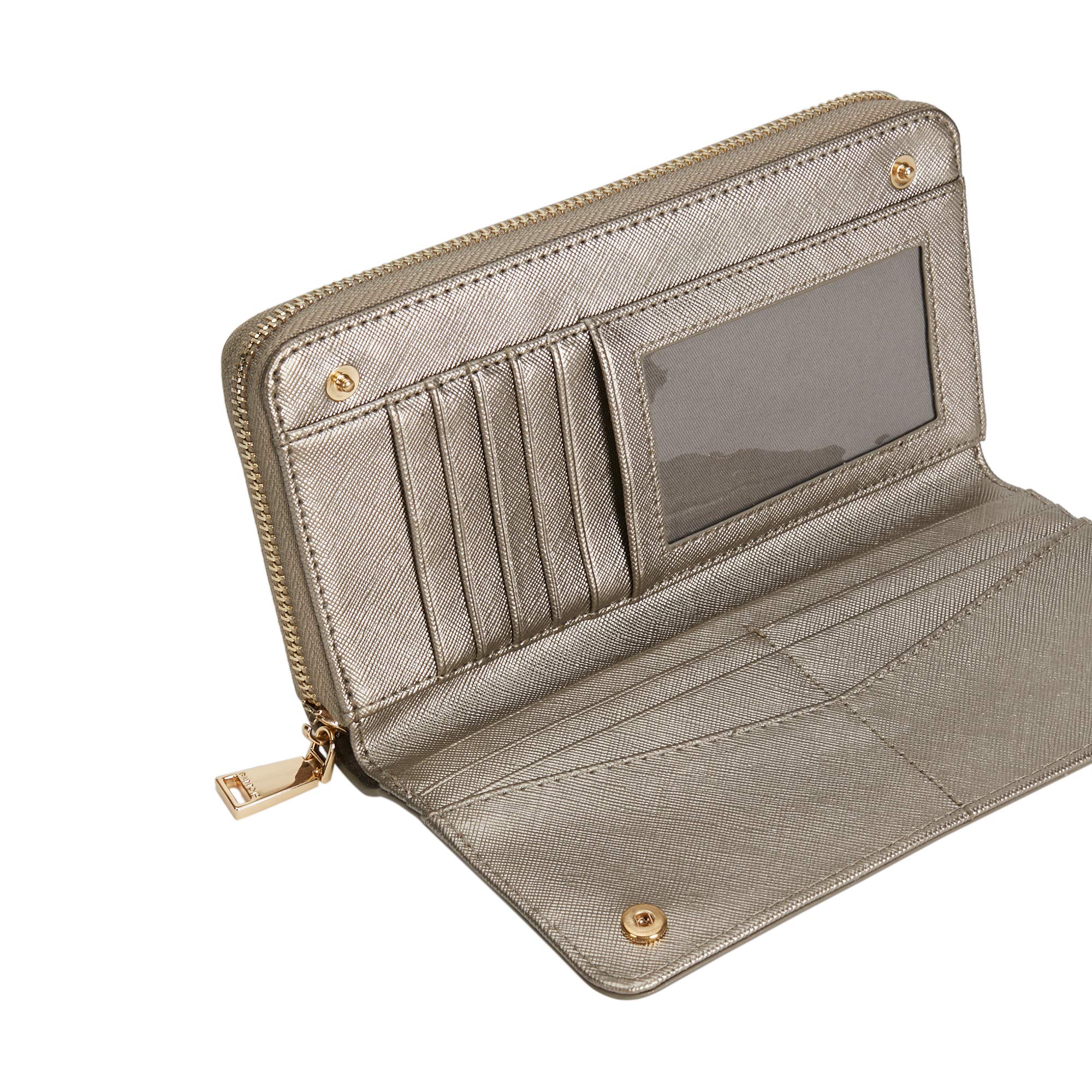 parfois-cartera-alargada-lisa-mujer-talla-l-plateado image 4