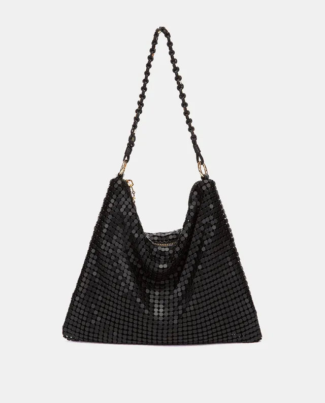 abbacino-bolso-fiesta-malla-met-lica-negro-piramidal image 1