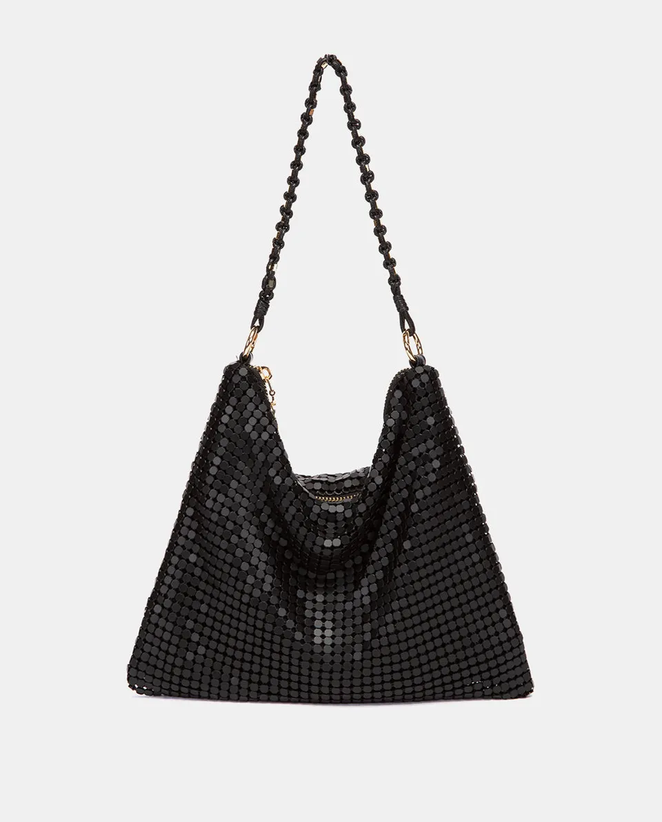 abbacino-bolso-fiesta-malla-met-lica-negro-piramidal image 1