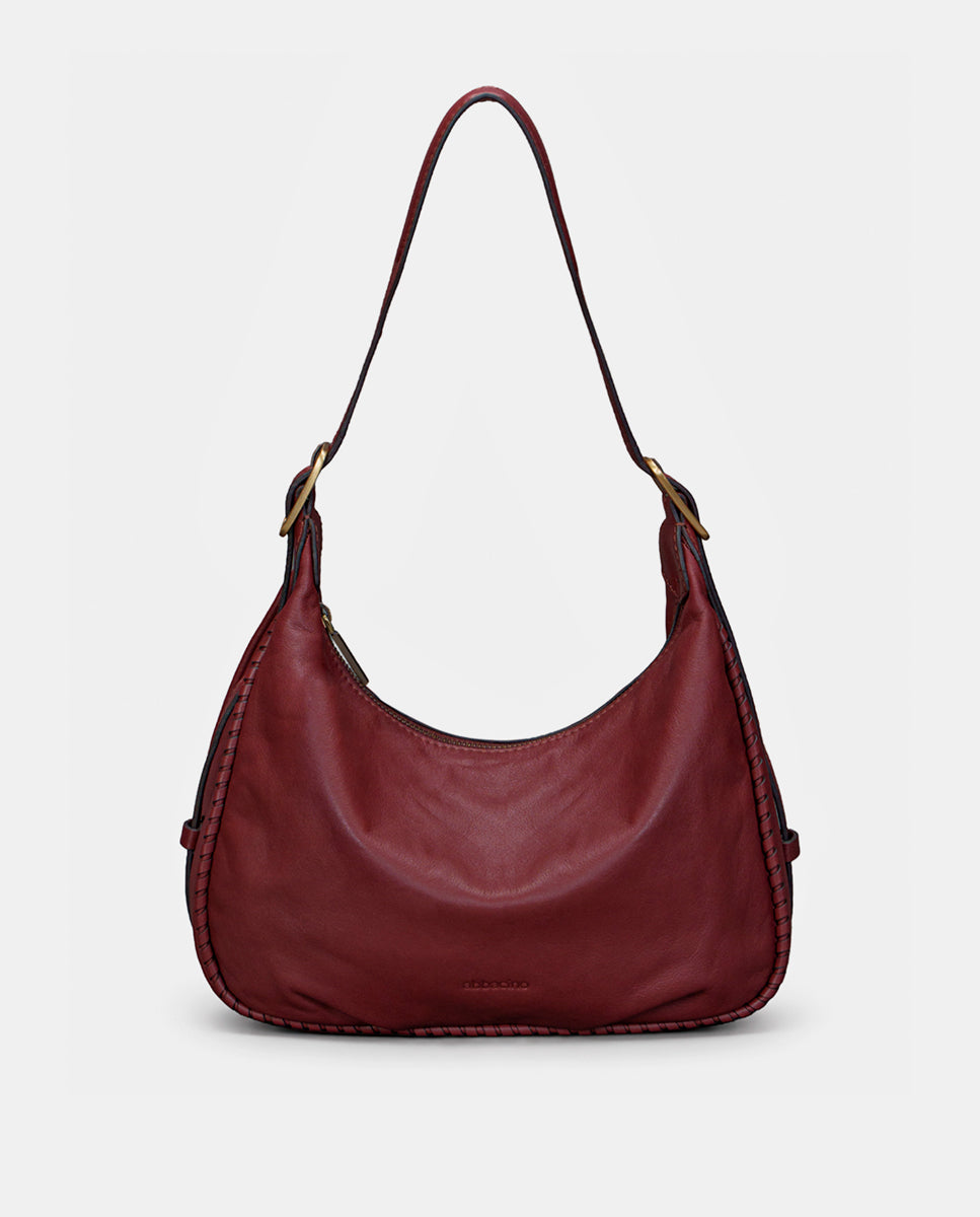 abbacino-bolso-de-hombro-en-piel-burdeos-minimalista image 1