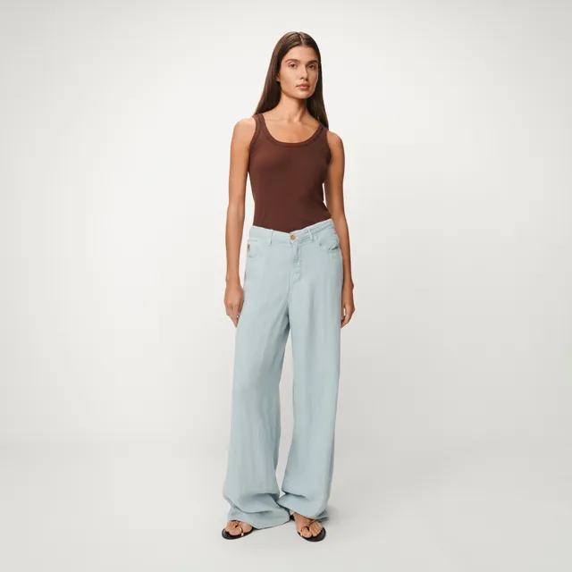 lois-marlene-pantal-n-100-lino-azul-perla image 1