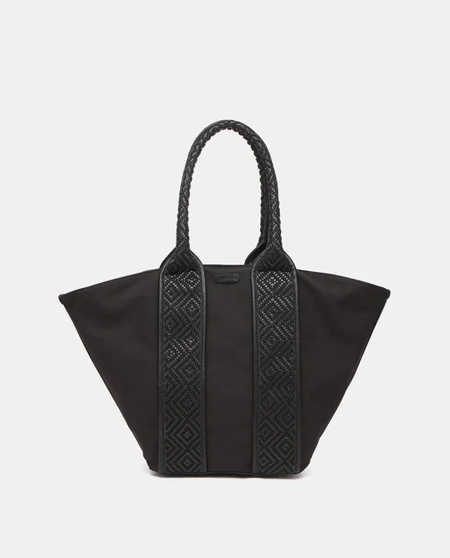 abbacino-bolso-shopper-capazo-negro-de-materiales-reciclados image 1