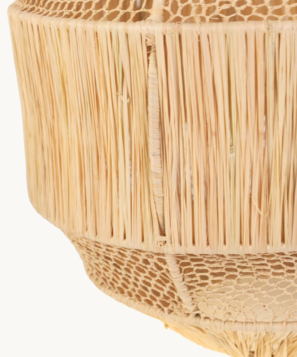 kbas-l-mpara-de-rafia-natural-40-cm-de-di-metro-estilo-bohemio image 2