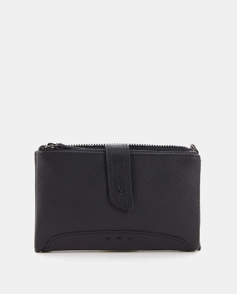 abbacino-cartera-mediana-piel-negra-vacuna-premium image 1