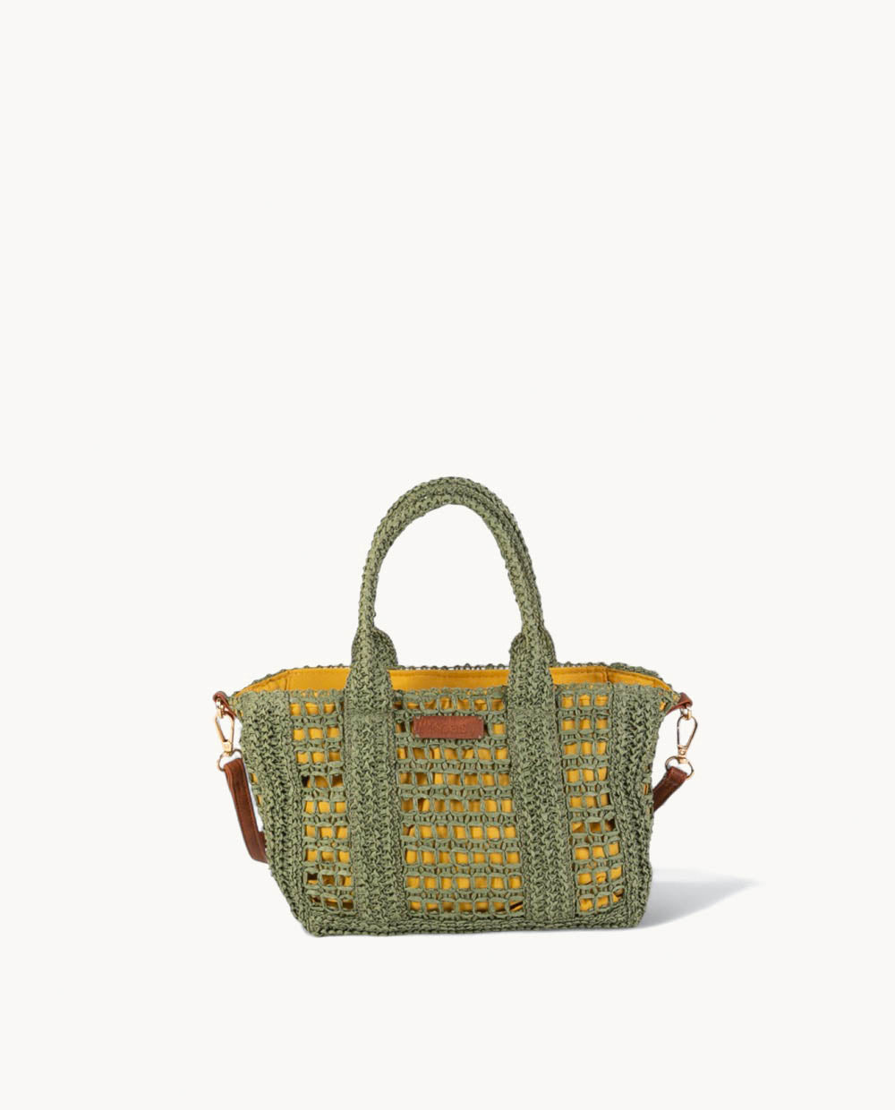 kbas-tote-peque-o-de-fibra-natural-con-cremallera-color-kaki-24x10x17-cm image 1