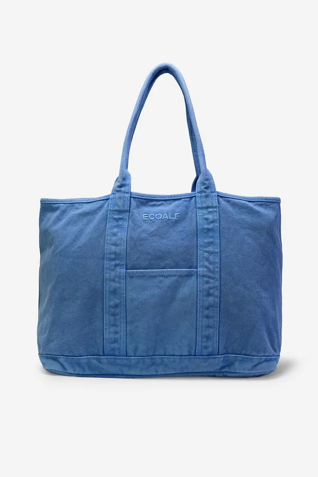 bolso-mediano-palms-azul-de-mujer-ecoalf-100-algod-n-reciclado-garment-dyed image 1